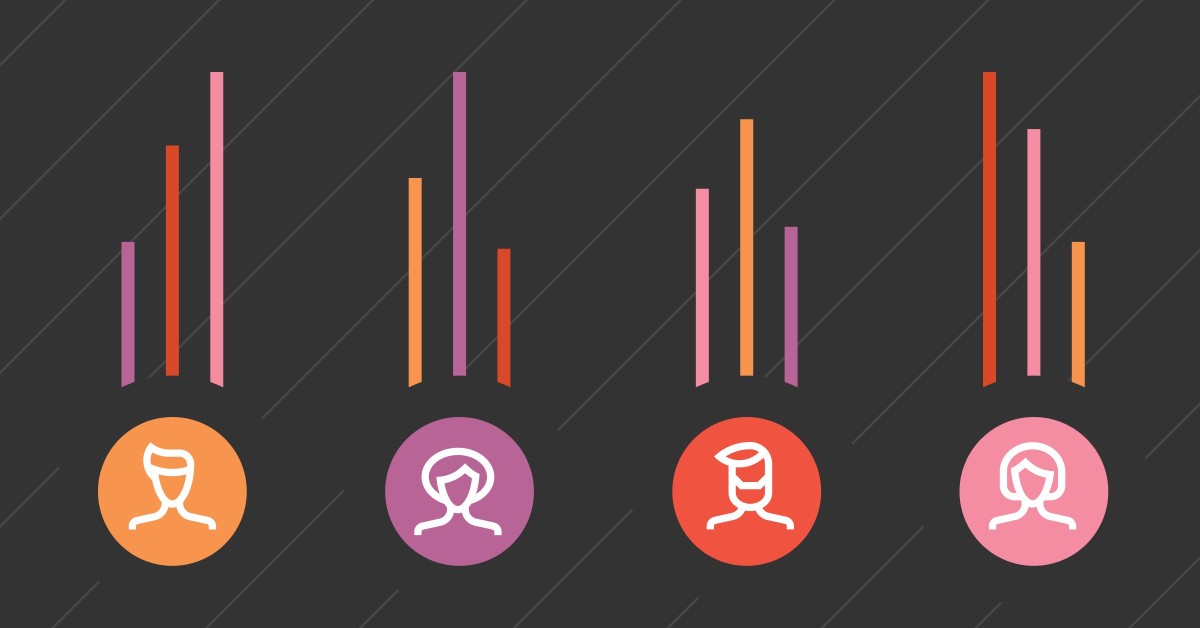 Illustration representing survey result charts