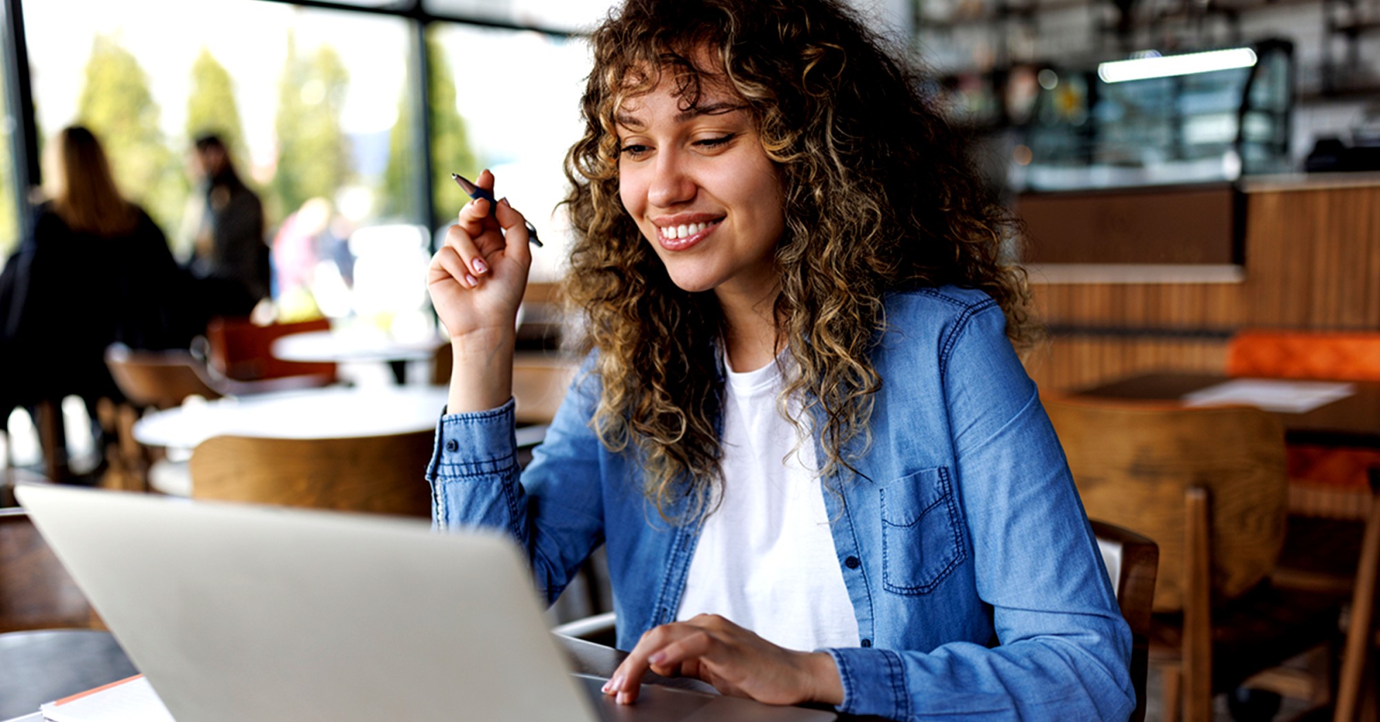 Woman on her computer