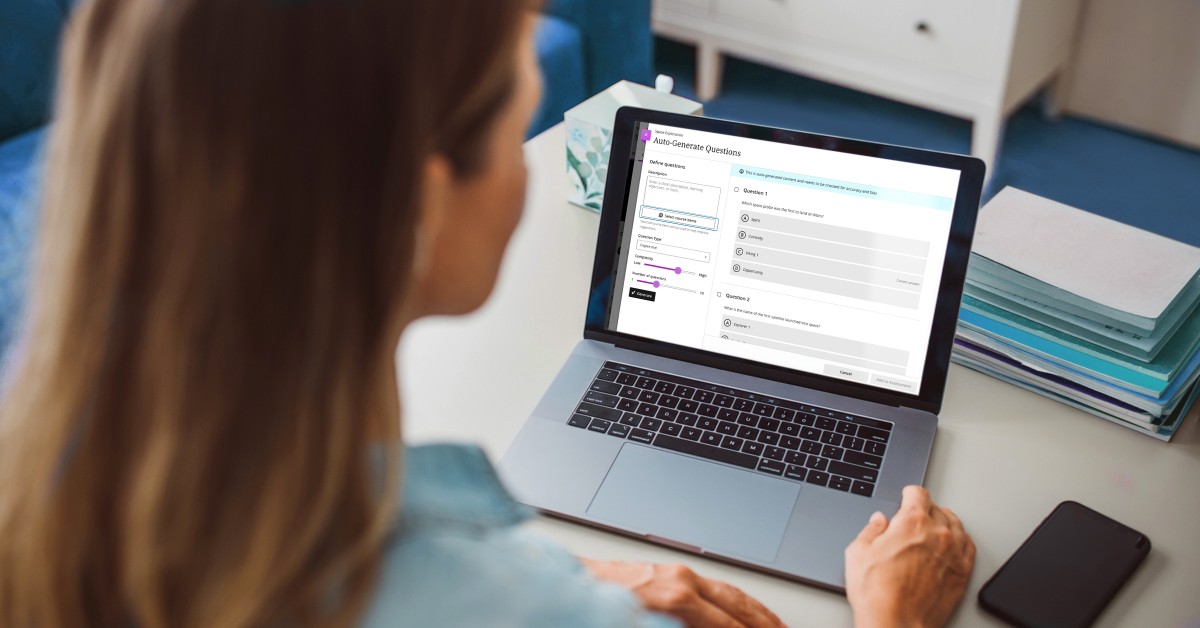 Woman working at her computer