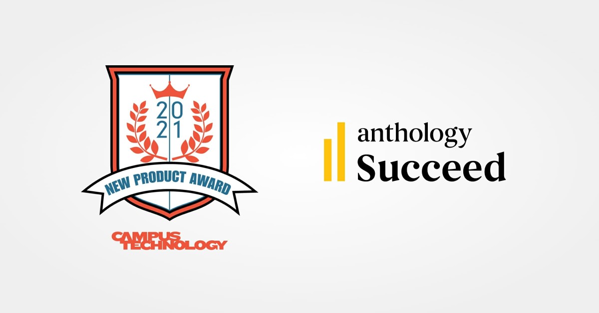 New Product Award logo lockup with the Anthology Succeed mark