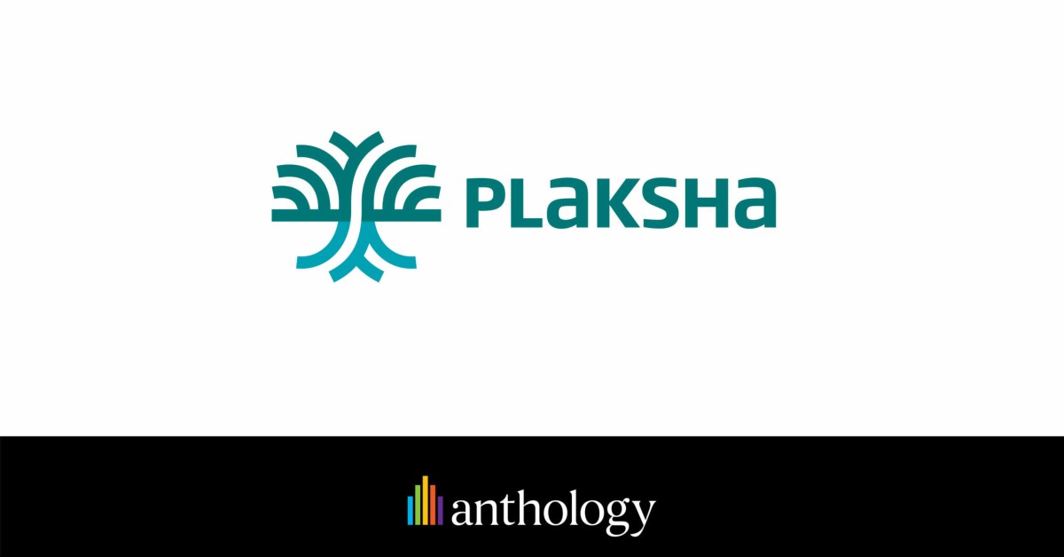 Plaksha logo lockup with the Anthology logo