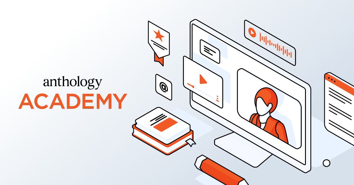 Anthology Academy logo and supporting illustration